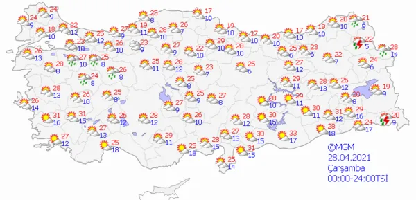 1619551607503.png Meteoroloji'den son dakika açıklaması! Üç haftalık tam kapanma öncesi son gün hava nasıl olacak? İstanbul Ankara İzmir'de hava durumu - 3