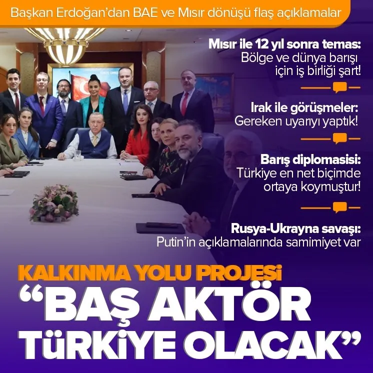 Erdoğan’dan BAE ve Mısır dönüşü flaş mesajlar