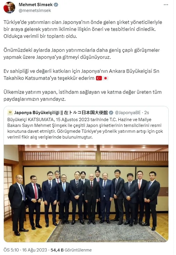 bakan-mehmet-simsek-japonyanin-onde-gelen-sirket-yoneticileriyle-gorustu-1692196227719.jpg Bakan Mehmet Şimşek Japonya'nın önde gelen şirket yöneticileriyle görüştü: Yatırımcılarımızın yanındayız - 1