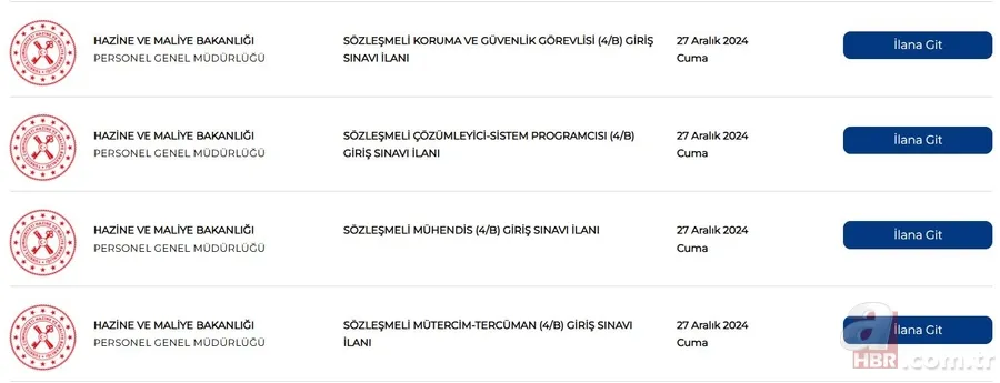 KAMU PERSONEL ALIMI | Hazine ve Maliye Bakanlığı (HMB) 456 sözleşmeli personel alımı yapıyor 2
