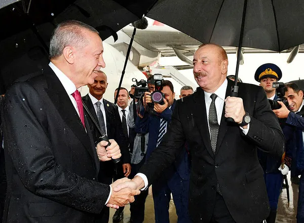 Başkan Erdoğan ile Azerbaycan Cumhurbaşkanı İlham Aliyev Iğdır-Nahçıvan doğal gaz boru hattının temelini attı