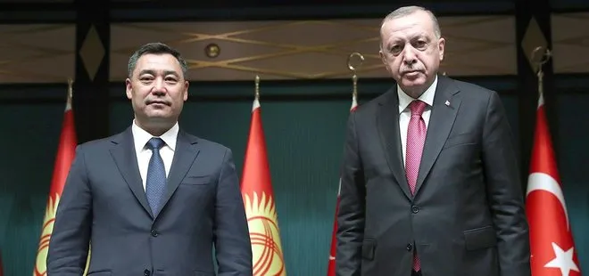 Son dakika: Başkan Erdoğan Kırgızistan Devlet Başkanı Caparov ile görüştü