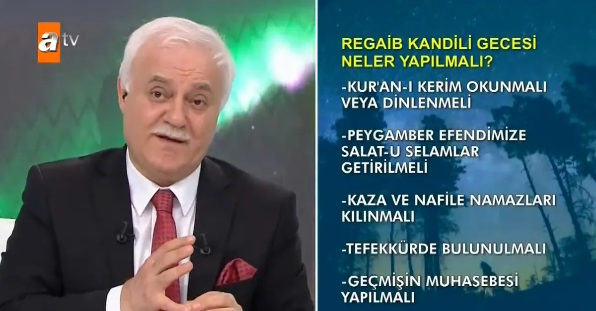 Regaib Gecesinde Nasil Ibadet Edilmeli Kandil Namazi Kac Rekat Nihat Hatipoglu Anlatti Video Ahaber Video Izle