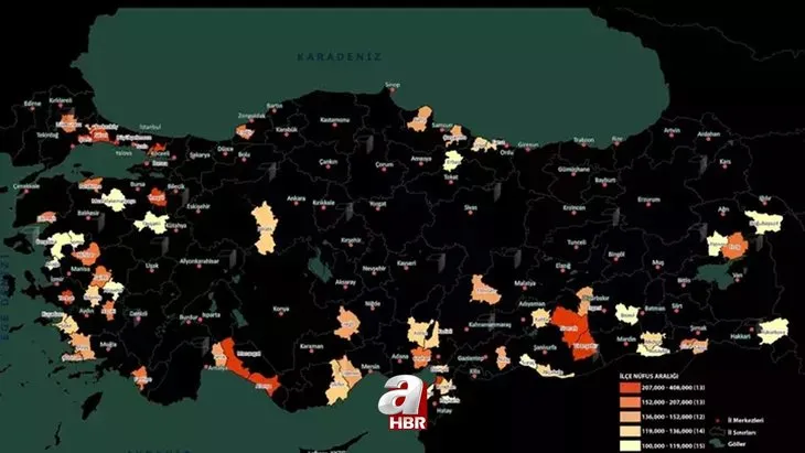 Türkiye’de 100 il olmaya aday ilçeler güncellendi! 82. il olmaya aday en kalabalık 67 ilçe tek tek sıralandı!
