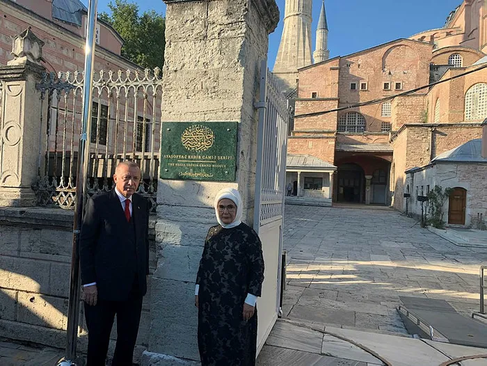 Son dakika: Başkan Erdoğan'dan Ayasofya Camii'nde son inceleme... - 3
