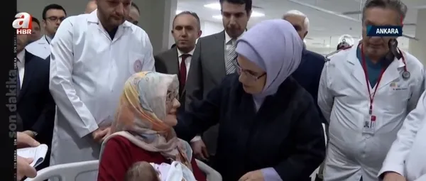 Emine Erdoğan’dan Ankara’ya getirilen depremzede bebeklere ziyaret: Devletimizin emin ellerindeler