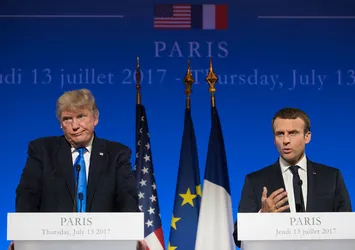 Fransa Cumhurbaşkanı Macron, Trump'la görüştü