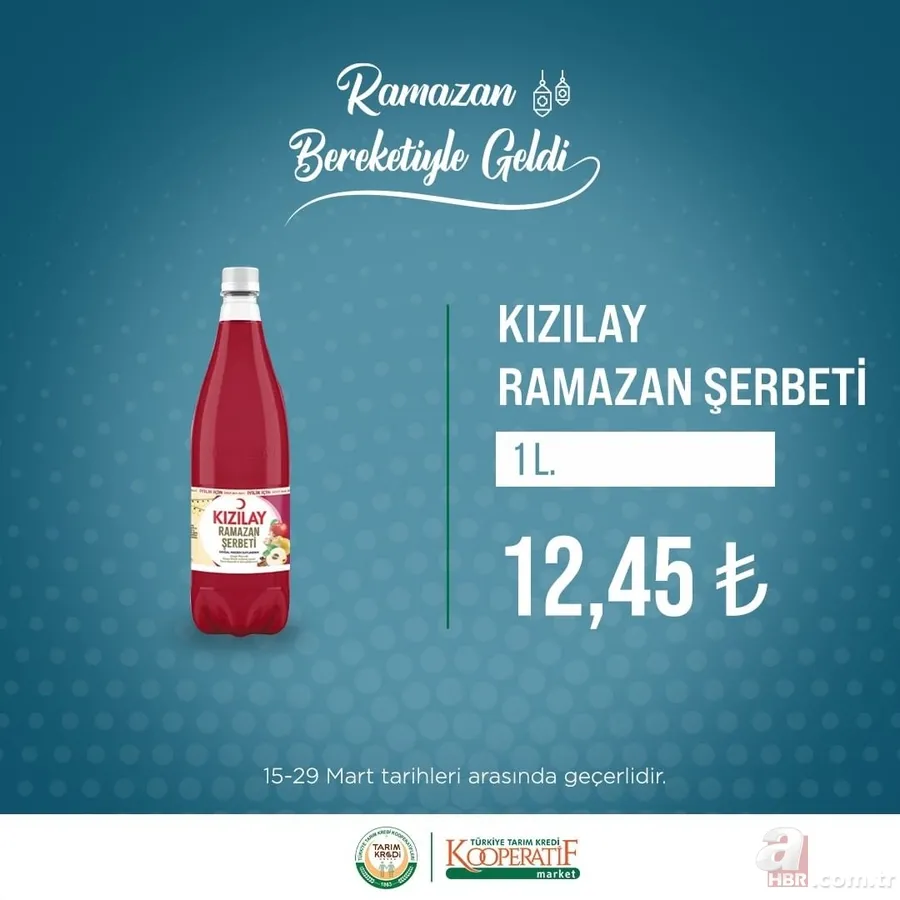 Tarım Kredi RAMAZAN Paketi 2023 | İndirimli özel fiyatlar başladı! Ayçiçek yağı, Güllaç, Tiryaki çay, Hurma, Pastırma... 6