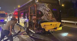 Bir İstanbul klasiği...İETT otobüsü minibüsü biçti