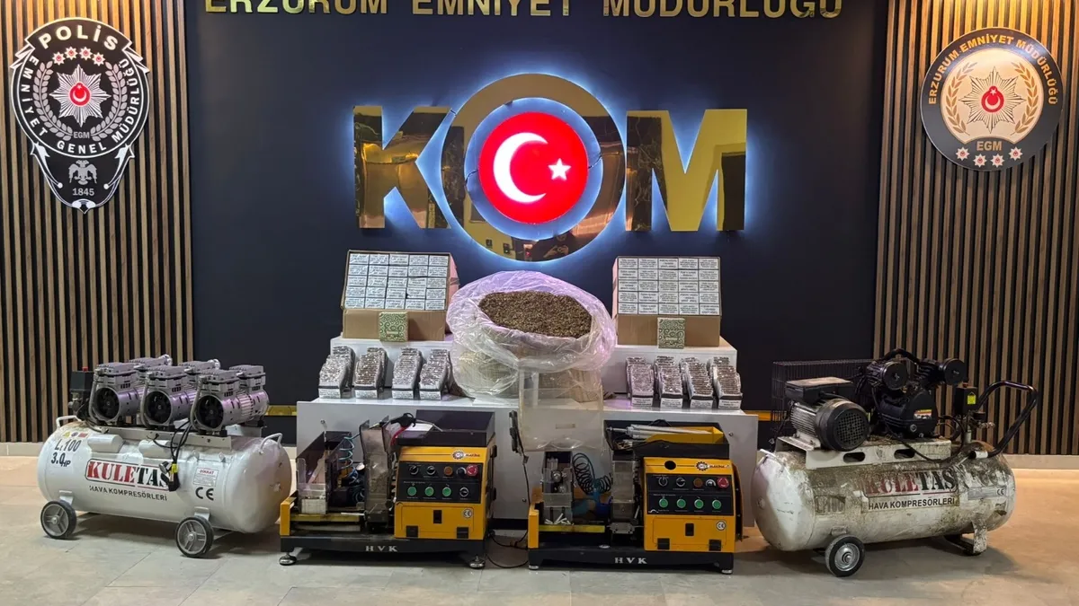 Erzurum'da kaçakçılık operasyonu: 2 gözaltı