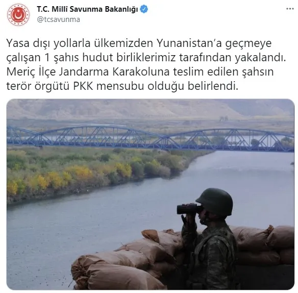 Son dakika: Yunanistan'a kaçmaya çalışan 1 PKK'lı yakalandı - 1