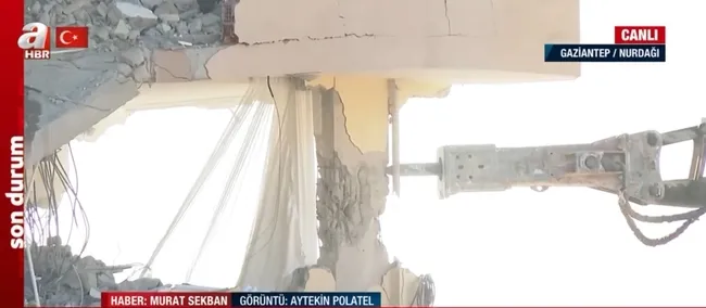 Gaziantep’te depremlerin acı izleri! Nurdağı'nda hasarlı binalar yıkılıyor