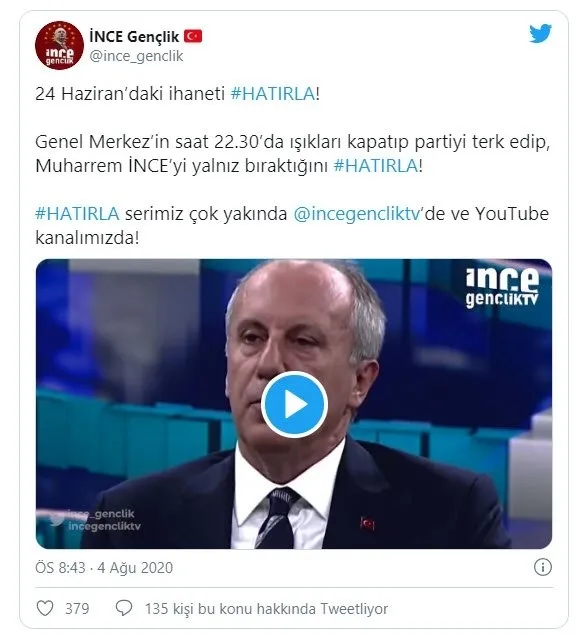 Muharrem İnce’den Kılıçdaroğlu’na cevap: Bölücü olan kim?