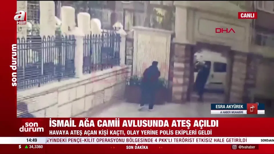 İsmail Ağa Camii avlusunda silah sesleri