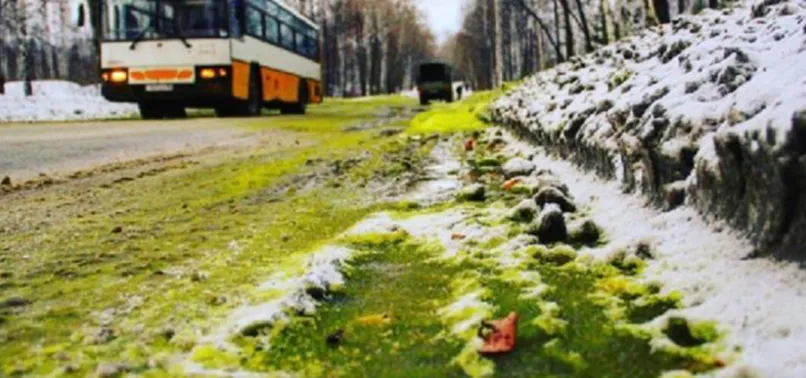 Rusya'da yağan yeşil kar paniğe neden oldu