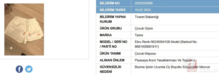 Ticaret Bakanlığı açıkladı: Çocuğunuza sakın almayın: O ürünler geri toplatılıyor 5