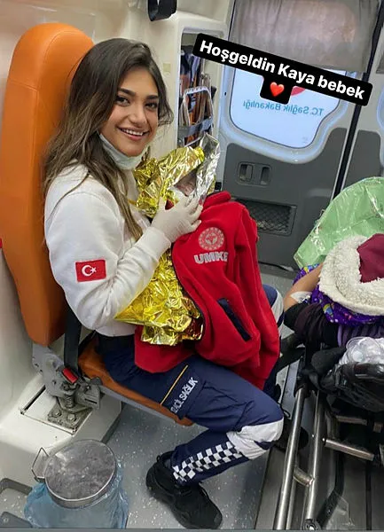 İzmir depreminde İnci'yi kurtaran Edanur bu kez otobüste doğum yaptırdı - 2