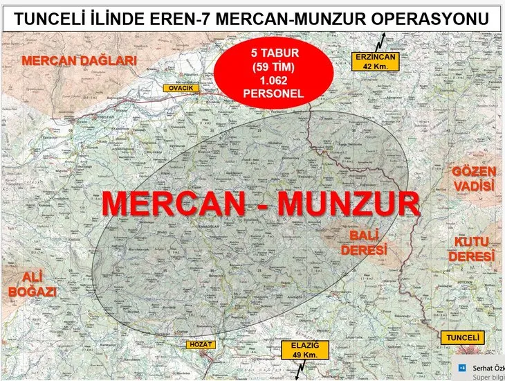 İçişleri Bakanlığı duyurdu: “Eren-7 Mercan Munzur” Operasyonu başlatıldı!