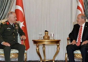KKTC Cumhurbaşkanı Ersin Tatar Orgeneral Metin Gürak’ı kabul etti! Rumların Pile'deki alçak planı ortaya serildi