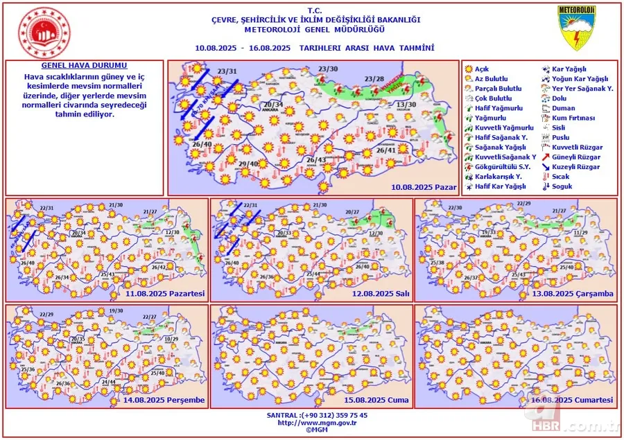Kavurucu yaz YENİ HAFTADA geri döndü! Meteoroloji uyardı: 22 il 40 dereceyi geçti! Güney yanıyor, Kuzey ve Doğu’da yağış var 3