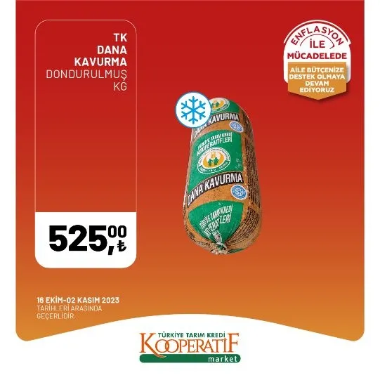 Tarım Kredi Market 30 Ekim indirim kataloğu! Kuru Soğan 5,90 TL, Salatalık 9,75 TL, Limon 10,90 TL, Yerli muz 28,90 TL, Mandalina 12,50 TL satışta…