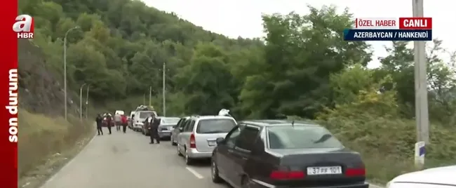 A Haber ekibi Hankendi’de! Ermeni siviller Laçın koridoru üzerinden Ermenistan’a geçiyor