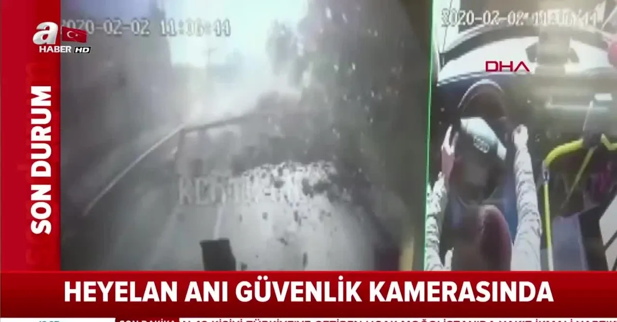 Ordu'da Karadeniz Sahil Yolu'nda heyelan anı anbean kameralara böyle yansıdı |Video