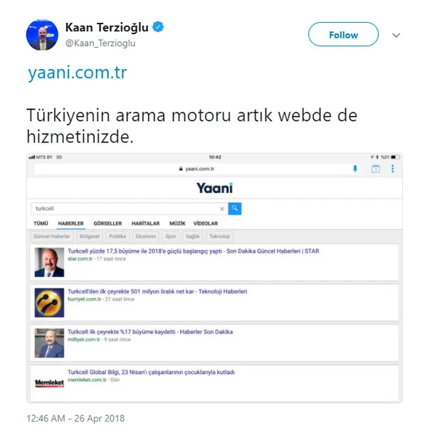 Yerli arama motoru Yaani’nin web sürümü yayınlandı - 1