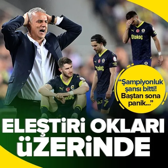 Fenerbahçe’de eleştiri okları İsmail Kartal’ın üzerinde: Ağır çekimde hücum ediyorlar