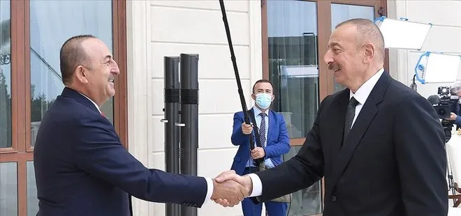 Azerbaycan Cumhurbaşkanı Aliyev Mevlüt Çavuşoğlu ve Hulusi Akar’ı kabul etti