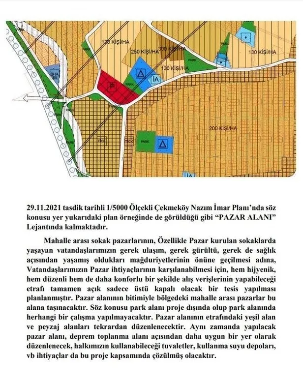 Çekmeköy Belediyesinden Çekmeköy’de park yapılaşmaya açılıyor iddialarına flaş yanıt