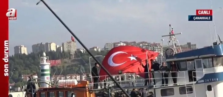 Son dakika: Çanakkale Boğazı’nda Kanuni heyecanı! Karadeniz yolunda! Vatandaşlar Türk bayraklarıyla selamladı