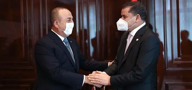 SON DAKİKA: Dışişleri Bakanı Mevlüt Çevuşoğlu Libya Başbakanı Abdülhamid Dibeybe ile görüştü
