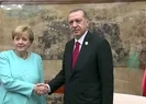 Erdoğan ile Merkelin görüşmesi sona erdi