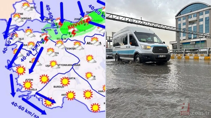 İstanbul için kritik saatler! Gök gürültülü sağanak, sel ve fırtına alarmı: 4 bölgede rüzgar 60 KM'yi bulacak! İşte riskli yerler... 1