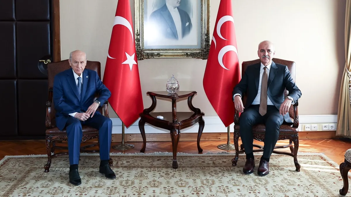 TBMM Başkanı Kurtulmuş MHP Genel Başkanı Bahçeli'yi ziyaret etti