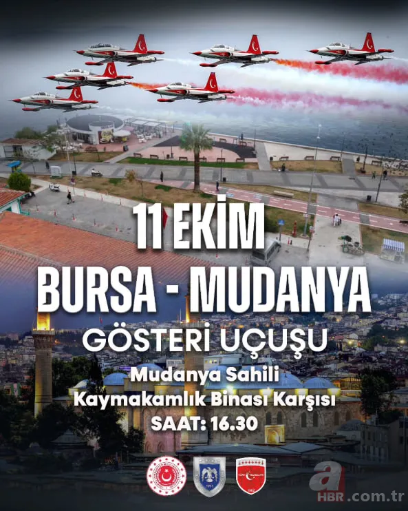 TÜRK YILDIZLARI TAKVİMİ: Mudanya Türk Yıldızları gösterisi ne zaman, saat kaçta? 2