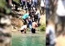 Nehre düşen genç kızın imdadına koştular