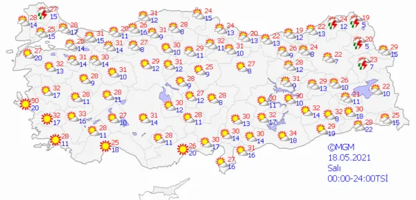 1621090670734.png Tam kapanma bitiyor ama kuvvetli yağış geliyor! Meteoroloji'den o illere son dakika uyarısı! İstanbul Ankara İzmir hava durumu... - 5