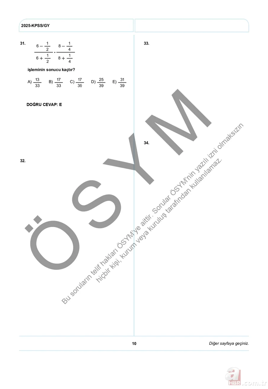 KPSS A GRUBU A-B-C-D kitapçığı PDF İNDİR | KPSS Genel Yetenek-Genel Kültür soru ve cevap anahtarı ne zaman? 6
