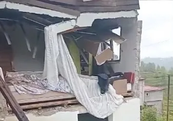 Trabzon'da evde gaz patlaması: 1 yaralı