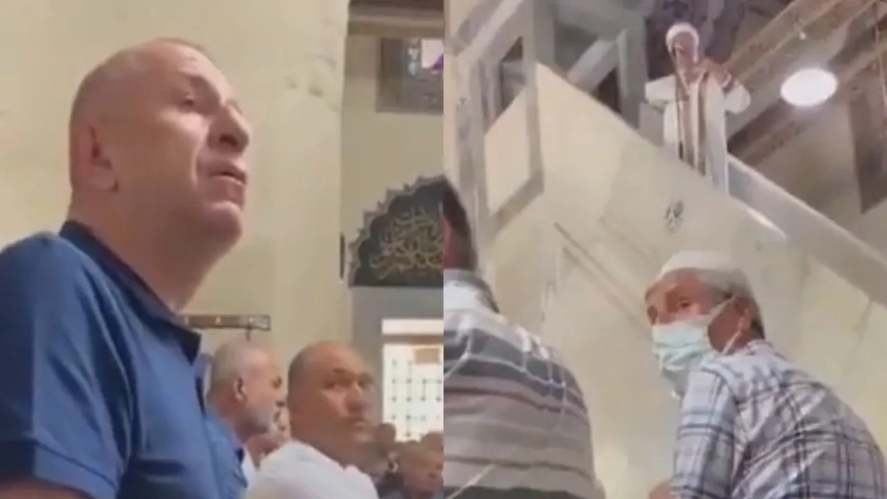 Ümit Özdağ'dan cuma namazında şov: Kameralar kendisine çevrilince imamı hedef aldı