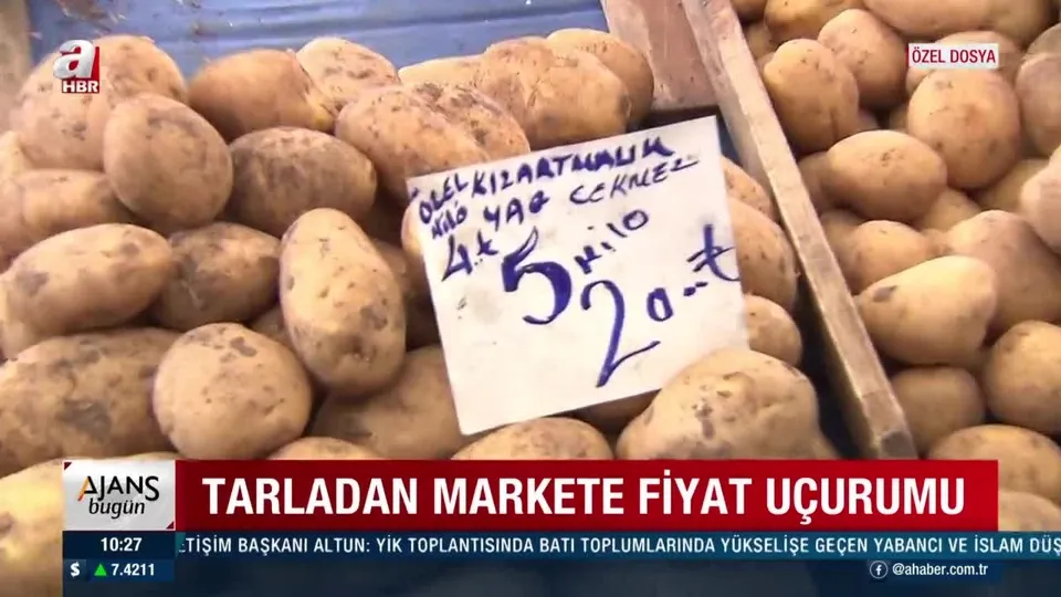 Patateste tarladan markete fiyat uçurumu