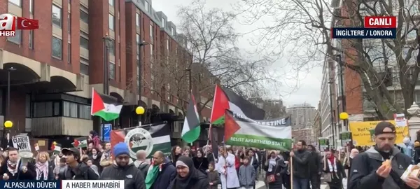 Filistin için Küresel Eylem Günü! Meydanlar Gazze için dolup taşıyor... A Haber İstanbul ve Londra’dan aktardı