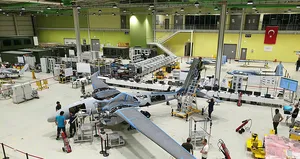 Akıncı İHA pist başı yapıyor