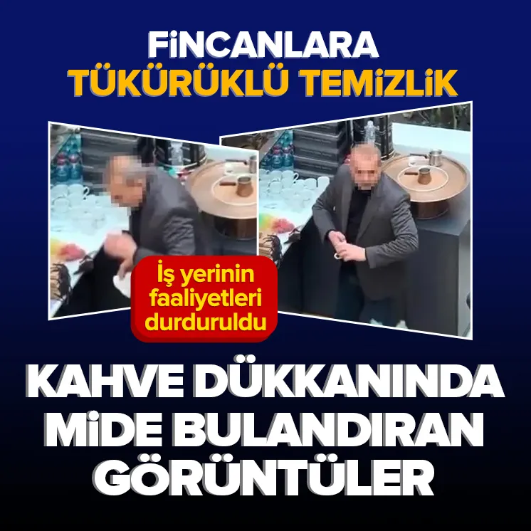 Kahve dükkanında mide bulandıran görüntü!