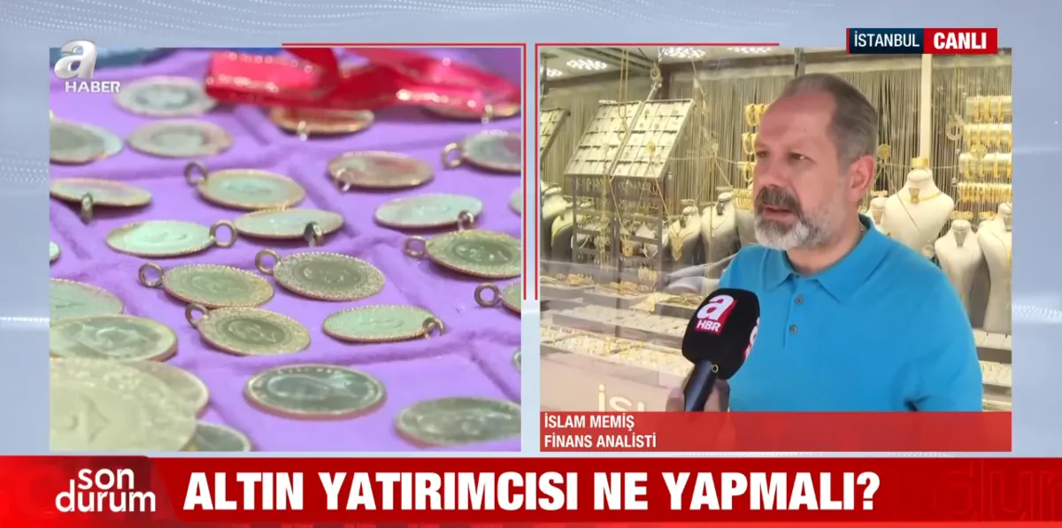 altin-borsa-ve-dolar-haftayi-nasil-kapatti-1784372747431.png İslam Memiş, savaş belirsizliği sürerken altın yatırımcılarının kısa vadeli işlemlerden uzak durması gerektiğini söyledi. (Foto: A Haber)