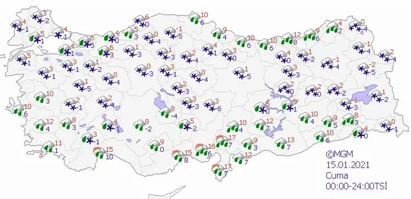 İstanbul’da kar yağışı başladı! İstanbul için kar yağışı açıklaması! Hava sıcaklığı -2 derece olacak!