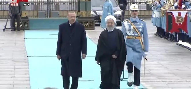 Başkan Erdoğan Ruhani’yi resmi törenle karşıladı