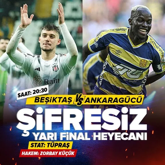 Şifresiz yarı final heyecanı! Kupada Beşiktaş’ın konuğu Ankaragücü
